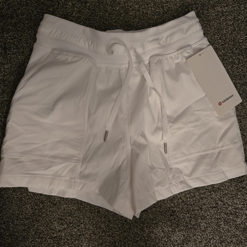 Lululemon Athletica High Waist White Performance Shorts